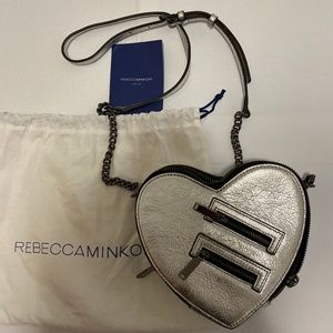 Rebecca Minkoff heart purse crossbody in Silver